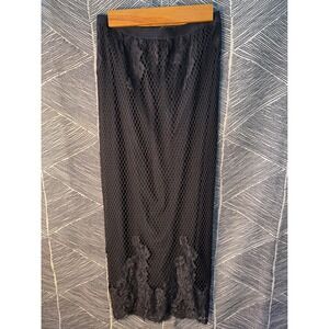 Free People Gemma  Maxi Skirt‎ Black Lace
Trim Sz S/P